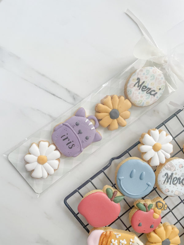 Prévente flash - fin d'année scolaire - sachet 4 biscuits à personnaliser