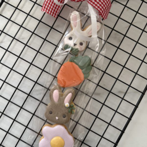 Ventes flash - Pâques - Petit sachet de 4 biscuits - lapins